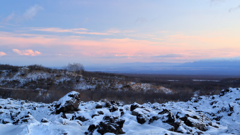 Камчатка. Извержение Ключевской сопки.