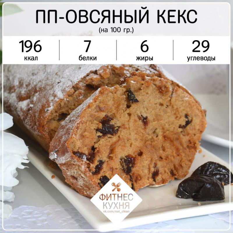 Овсяный кекс с бананом и орехами